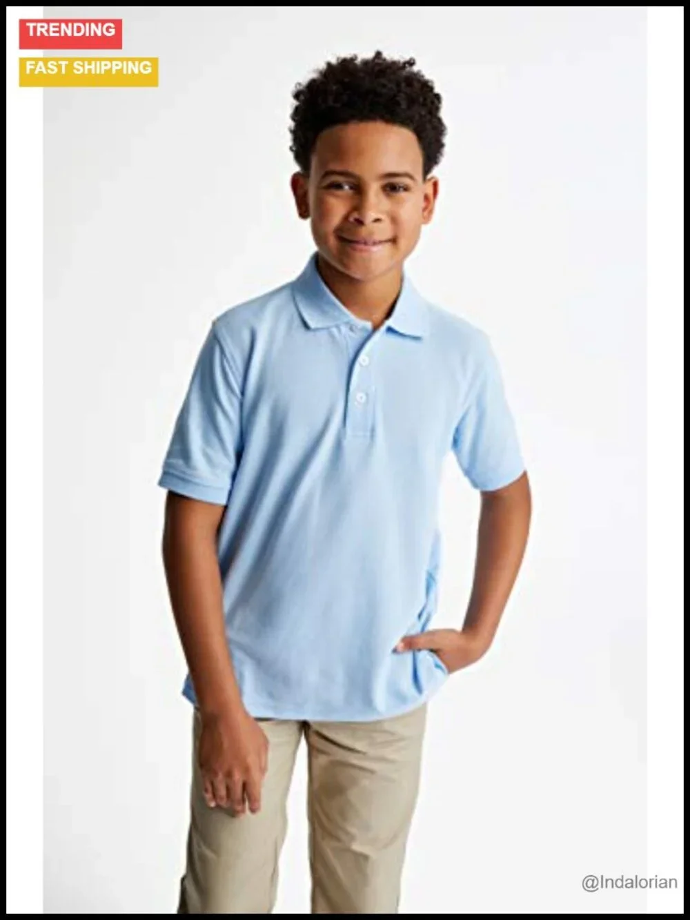 Short Sleeve Pique Polo Uniform Shirt - Cotton Blend